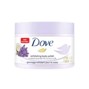Dove Exfoliating Body Polish Lavender & Coconut Milk Body Scrub – 298gm